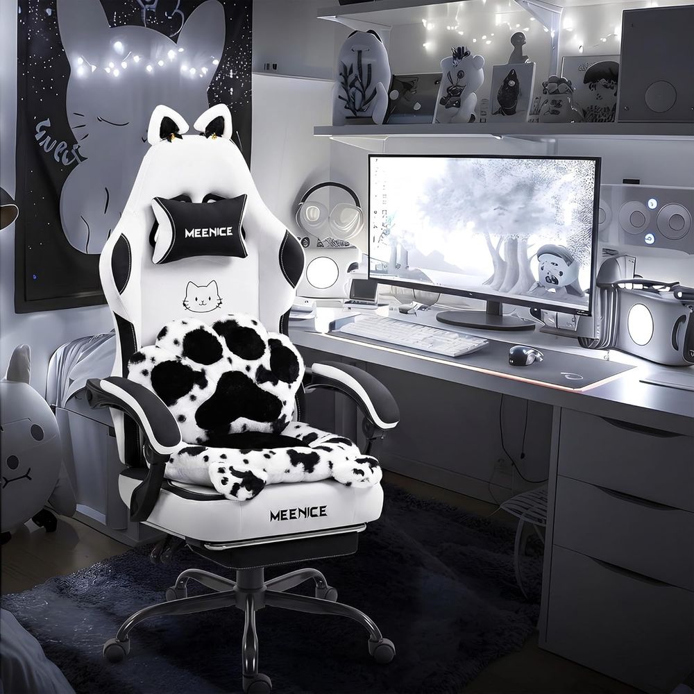 Pc Gaming Chair - Gaming Chair Cute with Cat Ears