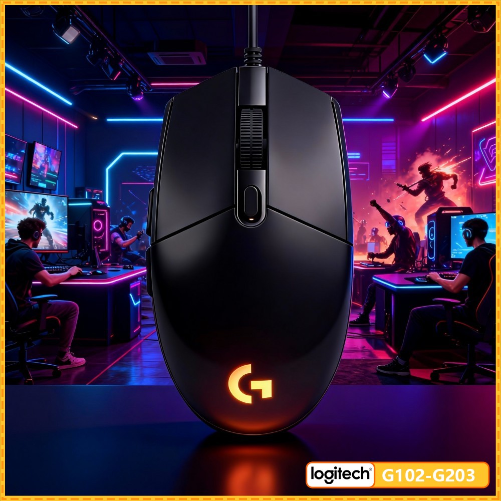 Pc Gaming Logitech - Logitech G203 Wired RGB Gaming Mouse,