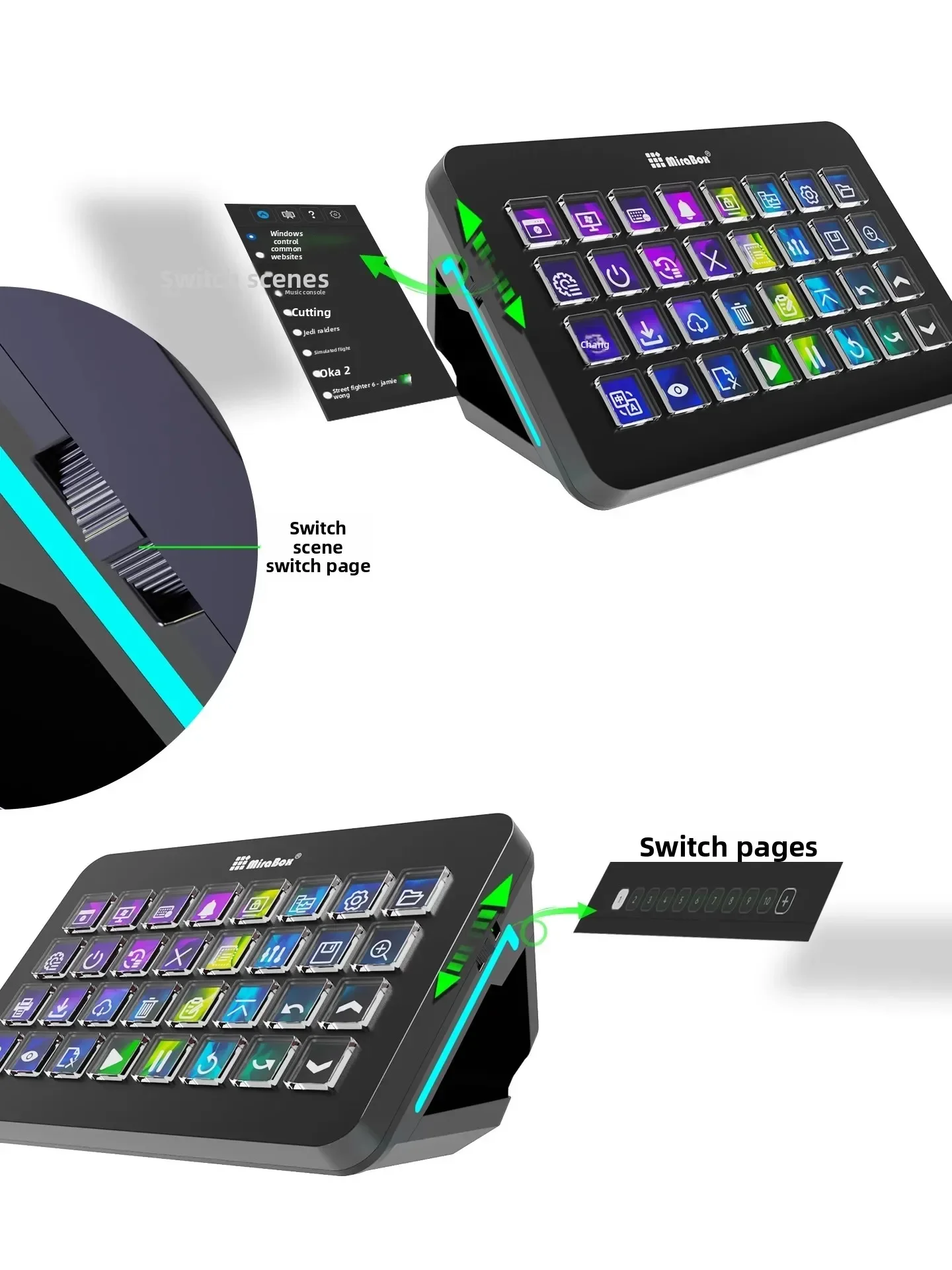 Mirabox XL Stream Deck Macro K - đánh giá và giá Pc Gaming Live Streaming