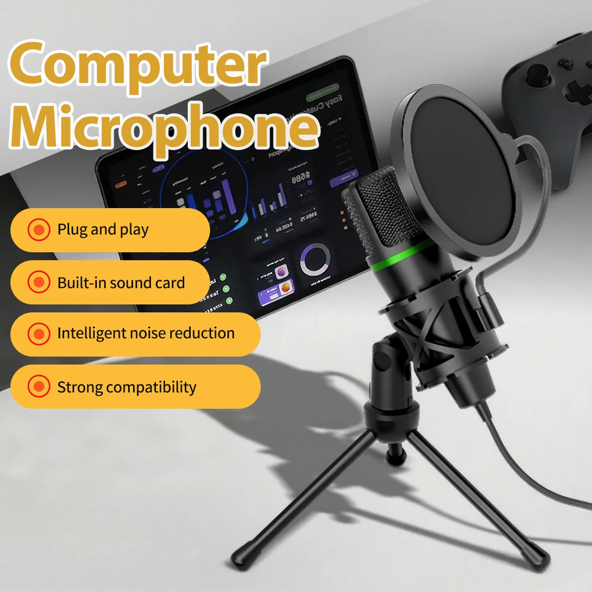 Condenser Microphone USB Wired - đánh giá và giá Pc Gaming Live Streaming