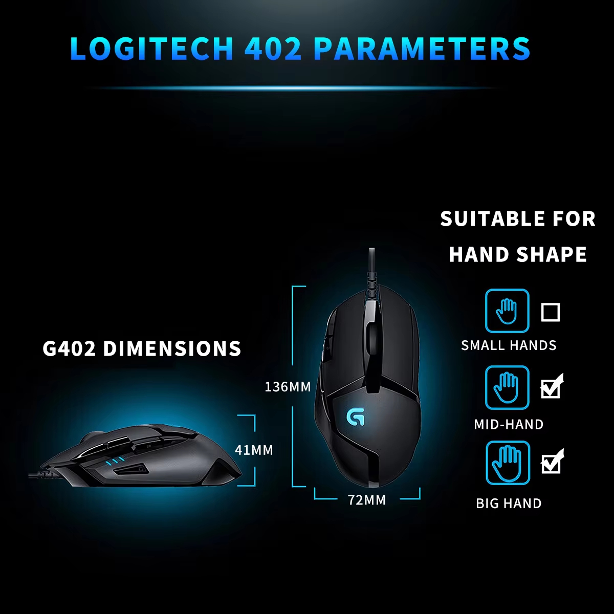 Logitech G402 Hyperion Fury FP - đánh giá và giá Pc Gaming Logitech