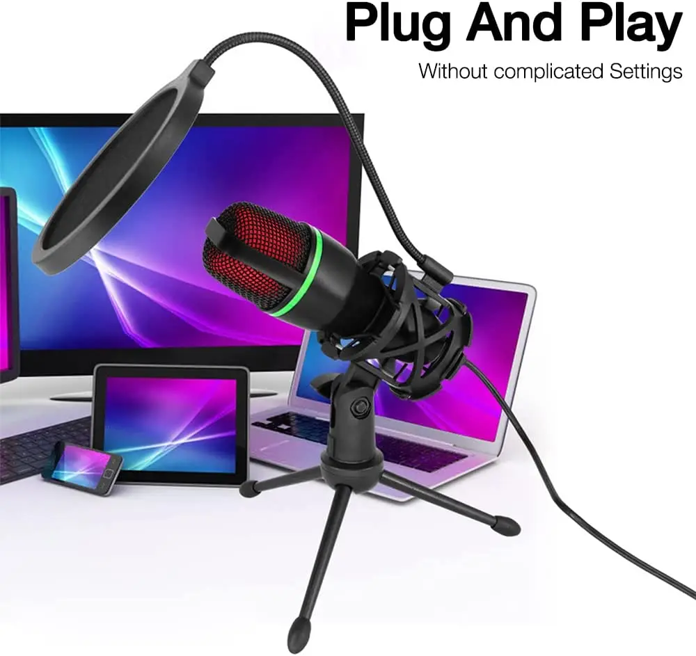 Condenser Microphone USB Wired - đánh giá và giá Pc Gaming Live Streaming