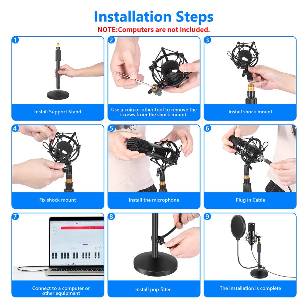 Neewer USB Microphone Kit-Plug - đánh giá và giá Pc Gaming Youtube