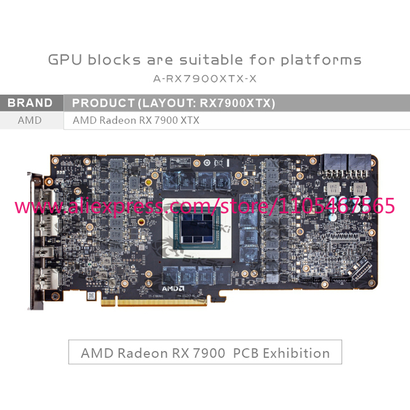 1PCS  A-RX7900XTX-X Water Bloc - đánh giá và giá Amd Vga Rx 7900 Xtx