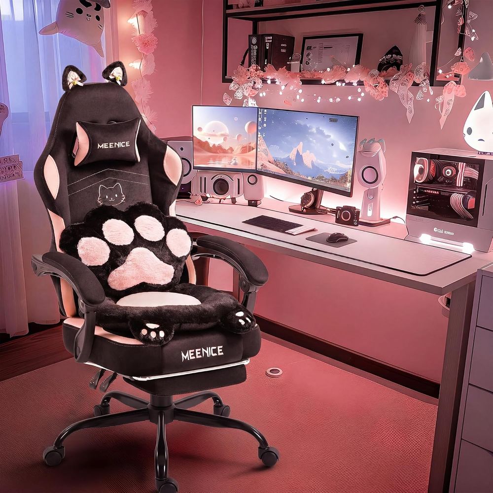 Pink Gaming Chair Cute with Ca - đánh giá và giá Pc Gaming Chair