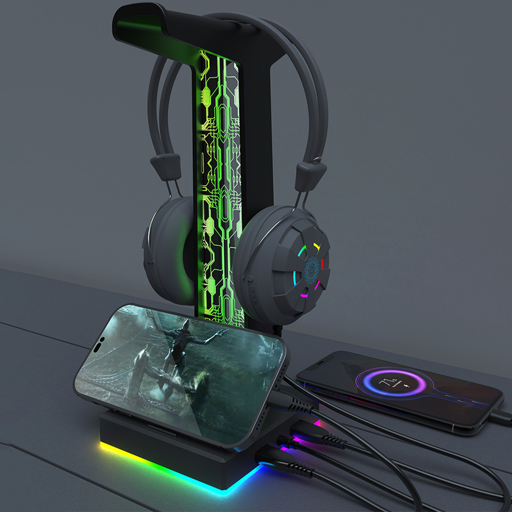 RGB Gaming Headphone Stand Dua - đánh giá và giá Pc Gaming Simulator